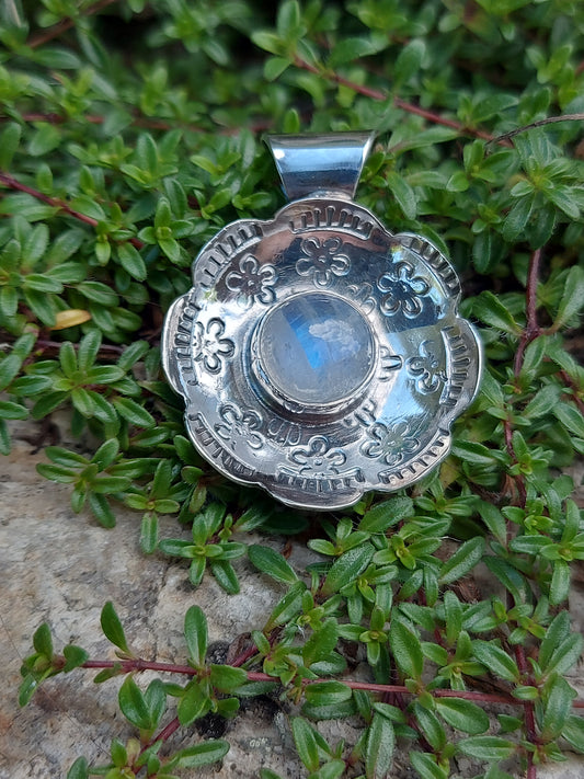 Moonstone Mandala Pendant