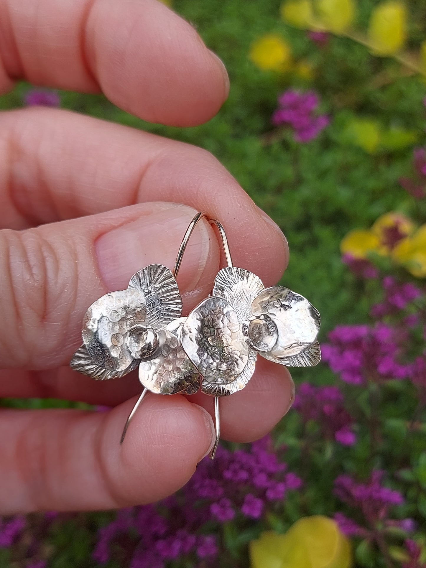 Orchid earrings