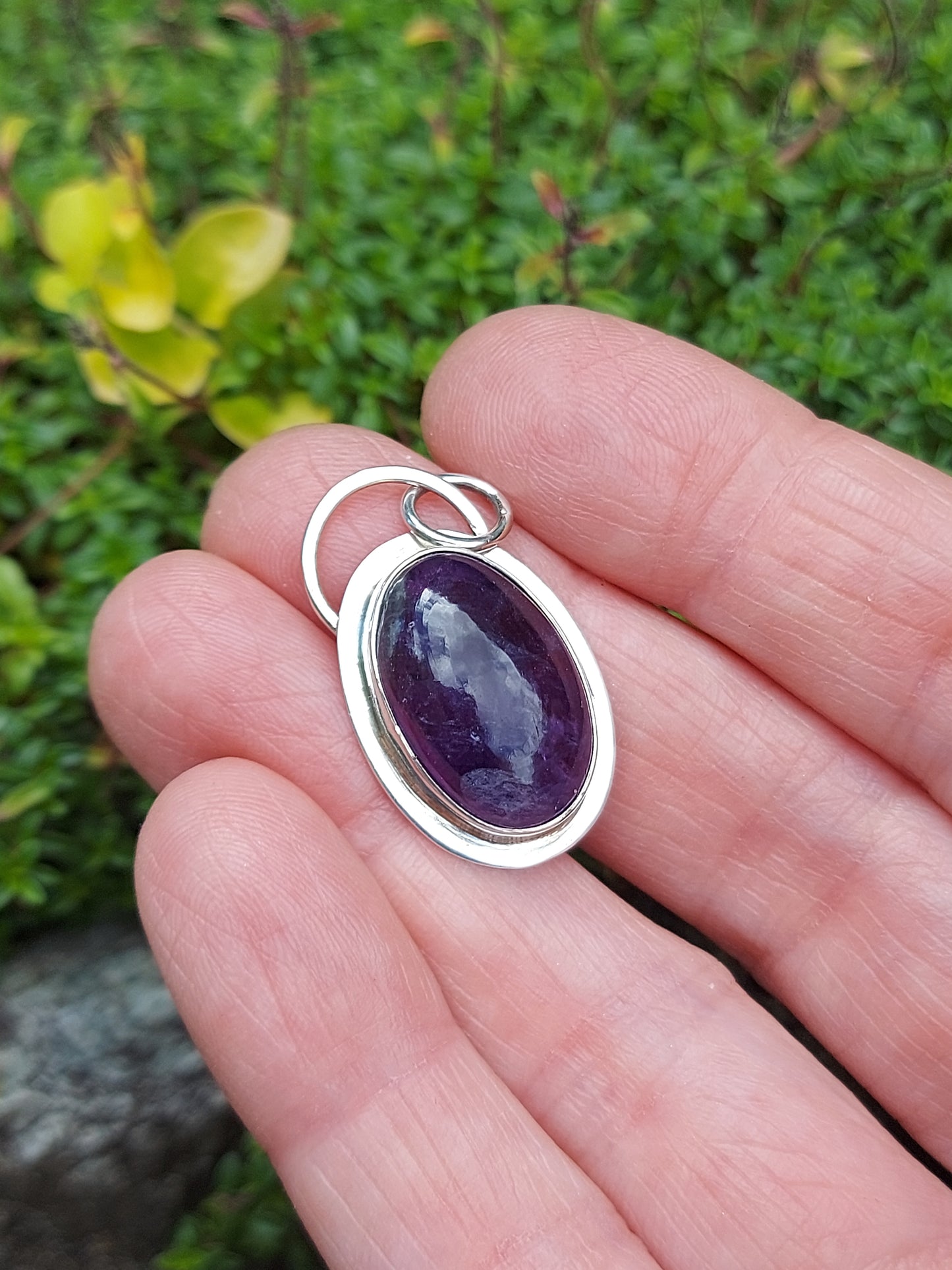 Star Amethyst Oval Style Pendant