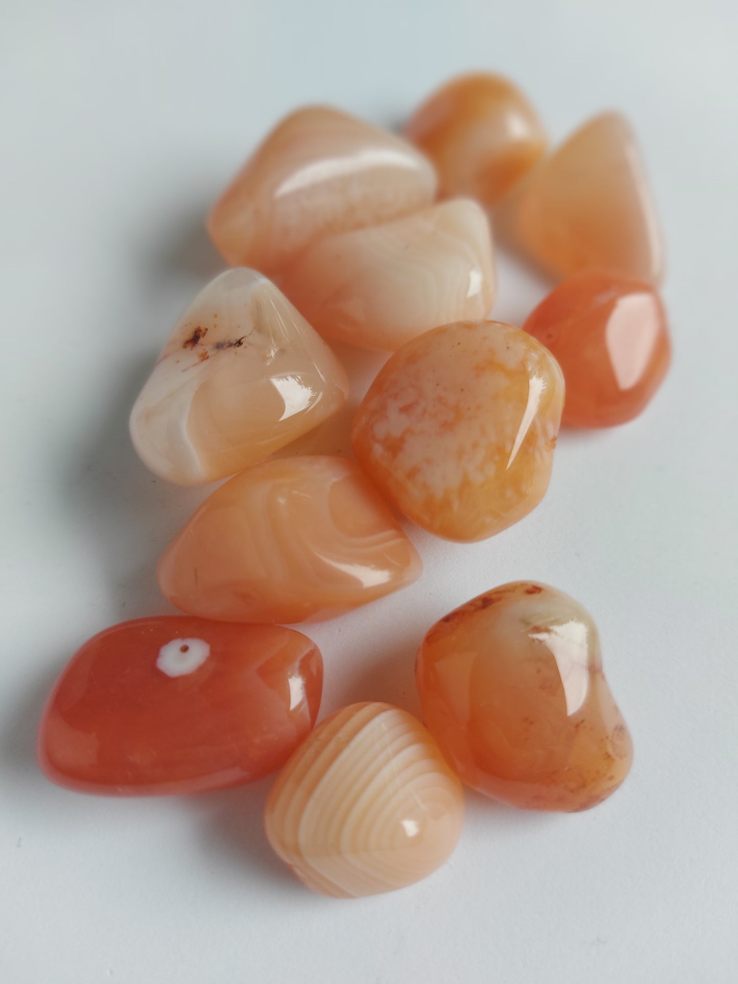 Apricot Carnelian Agate Tumbled Gemstones