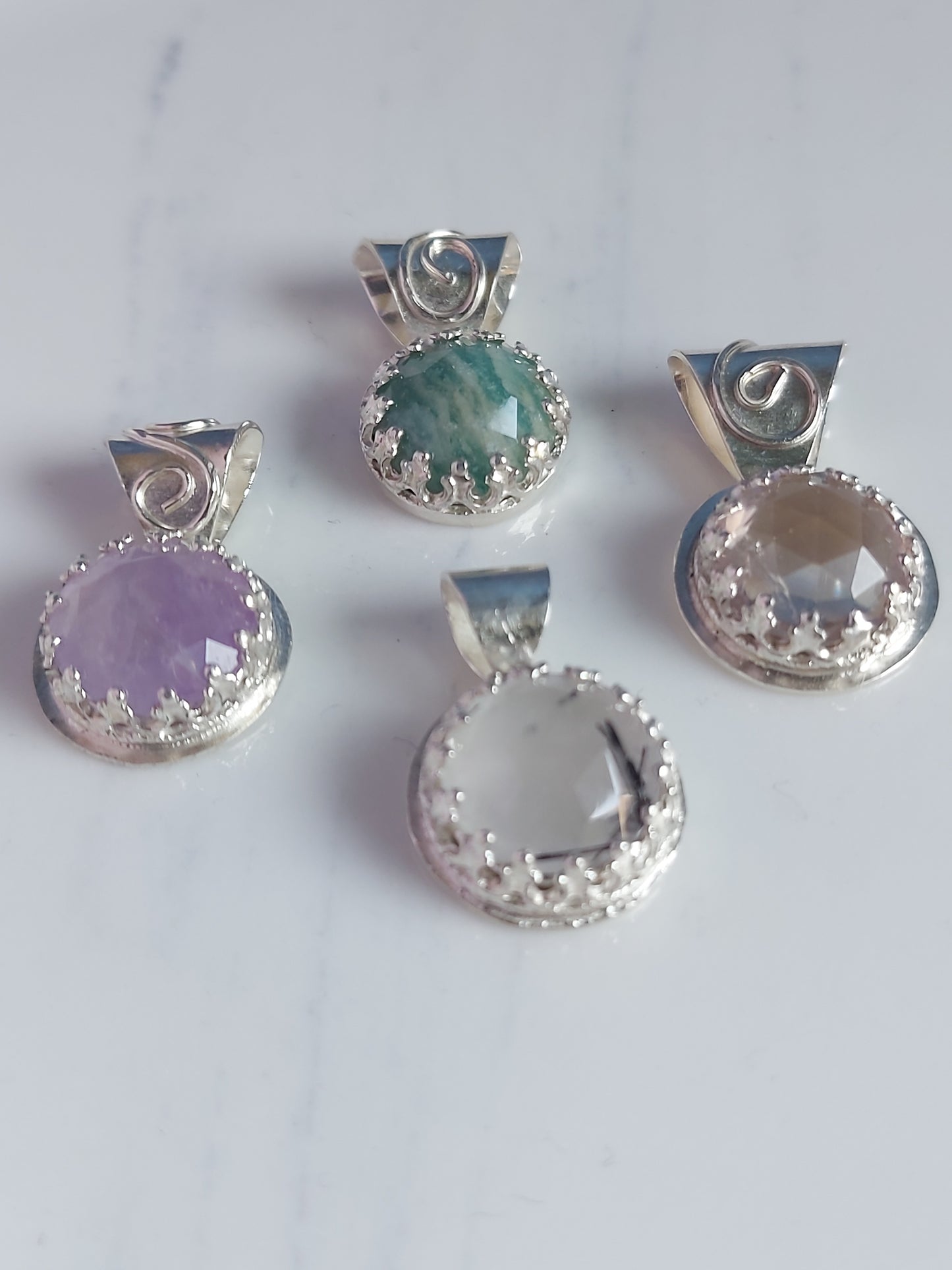 smokey quartz mini gemstone pendant