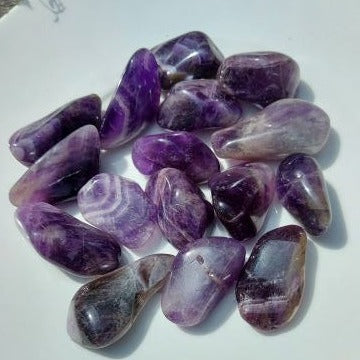 chevron amethyst tumbled gemstone