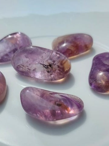 high quality tumbled ametrine gemstone