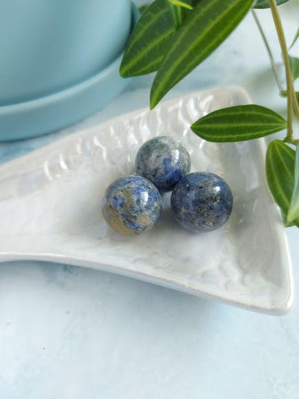 dumortierite stone sphere