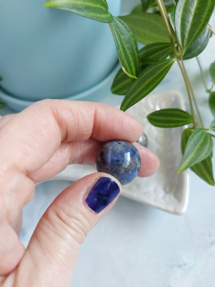 dumortierite stone sphere