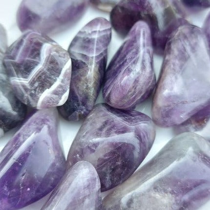 chevron amethyst tumbled gemstone