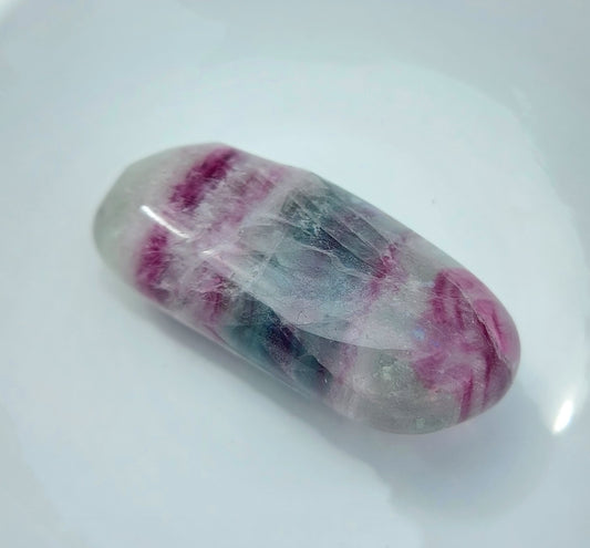 rainbow fluorite palmstone gemstone