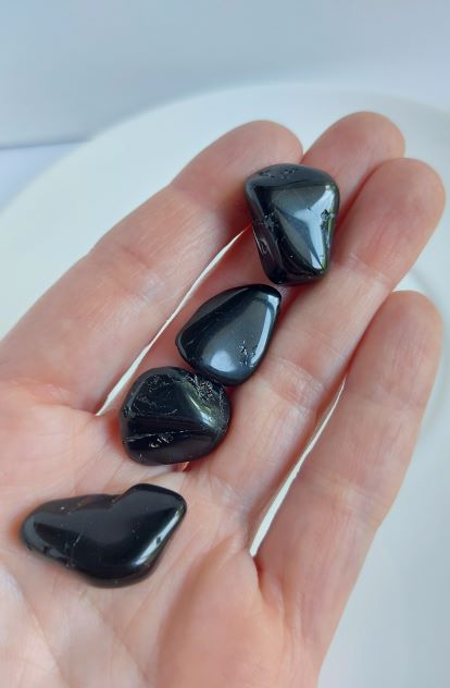 black tourmaline tumbled crystal