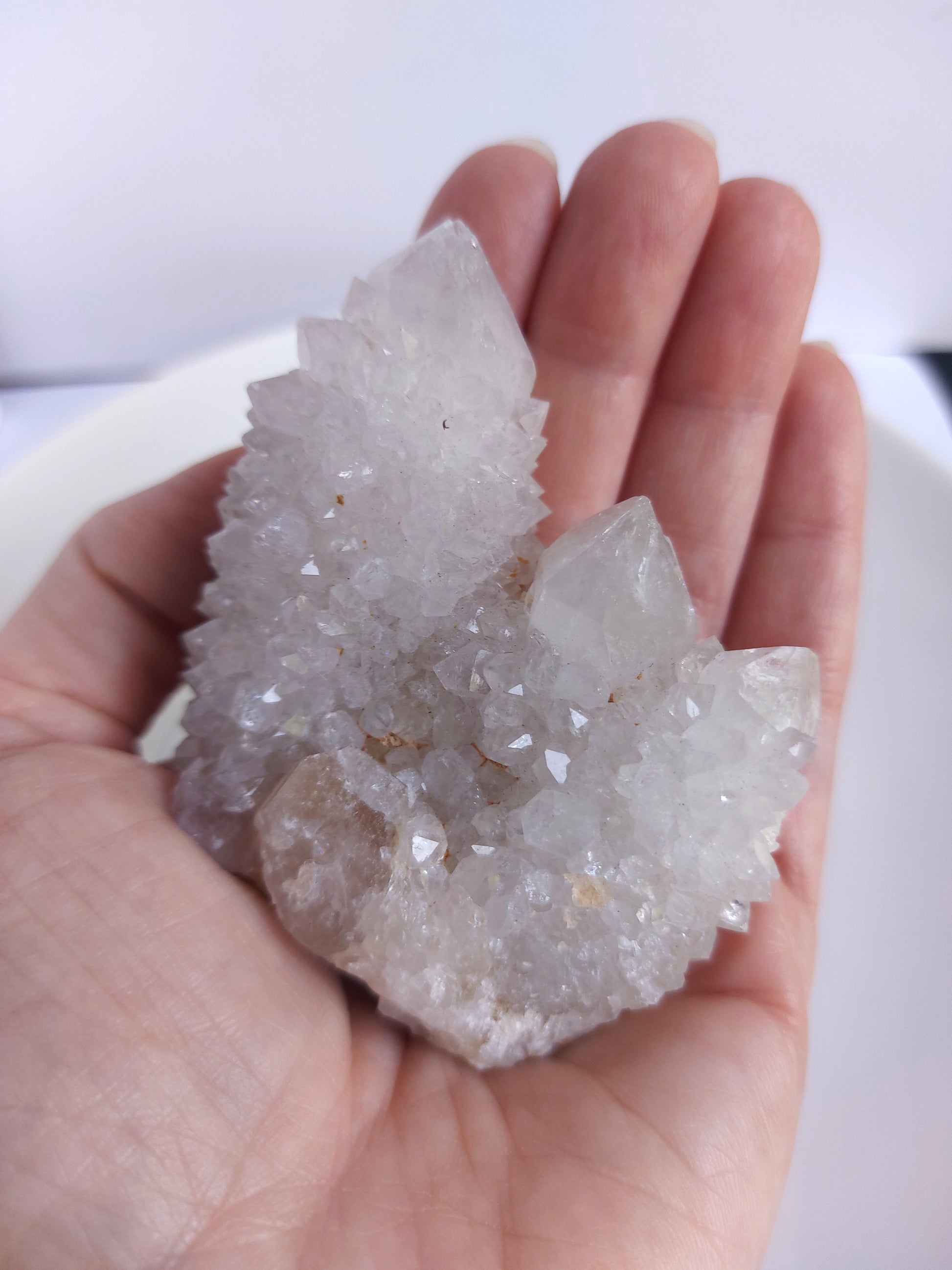 Spirit quartz clear quartz crystal cluster