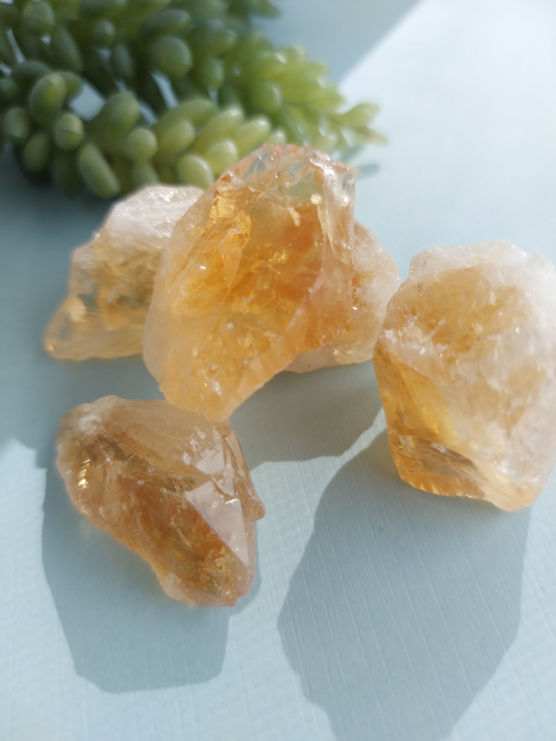 raw yellow citrine chunk