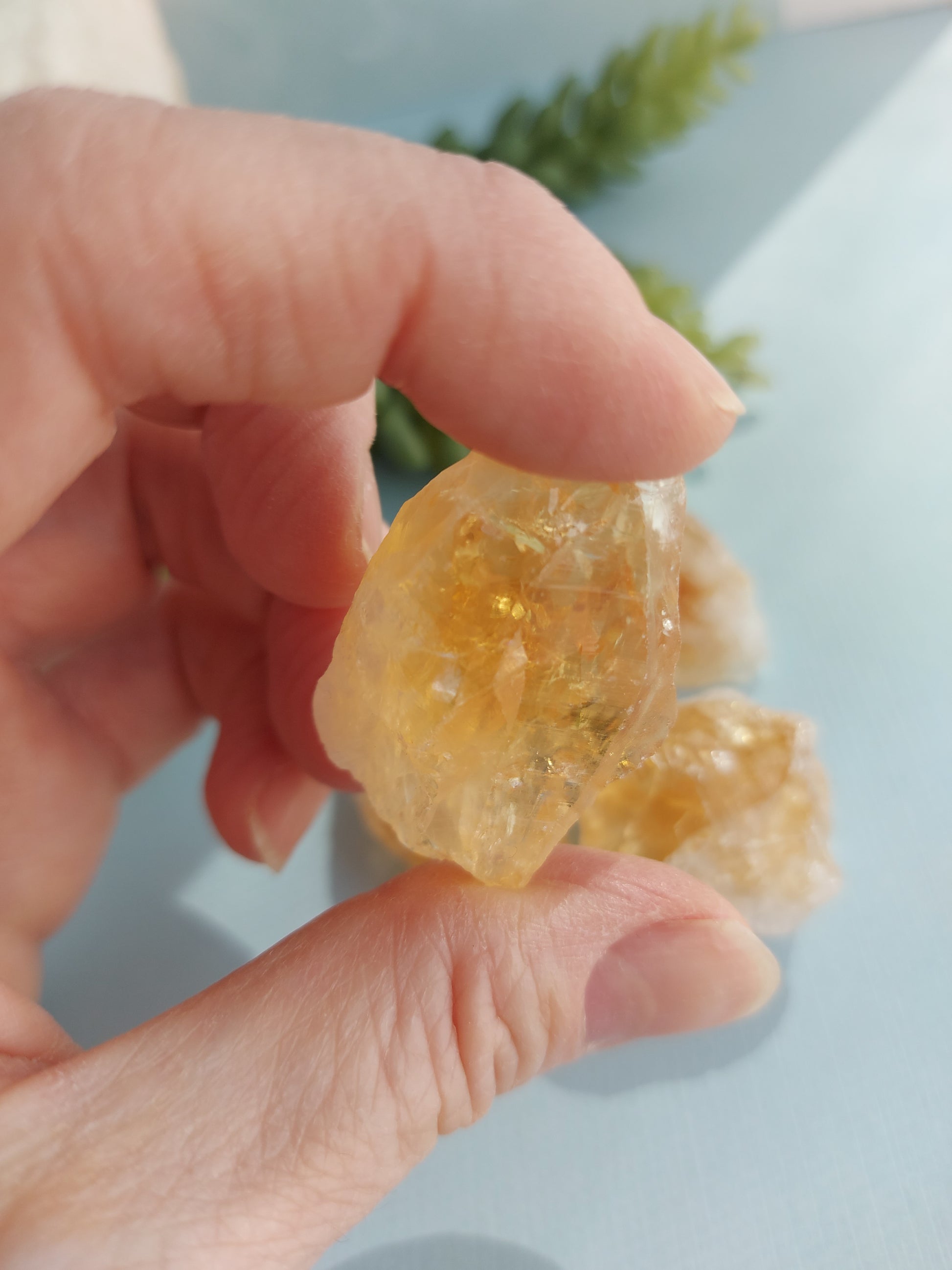 raw yellow citrine chunk