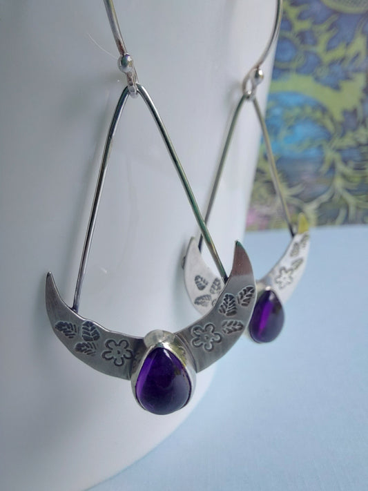 Amethyst Boho Earrings