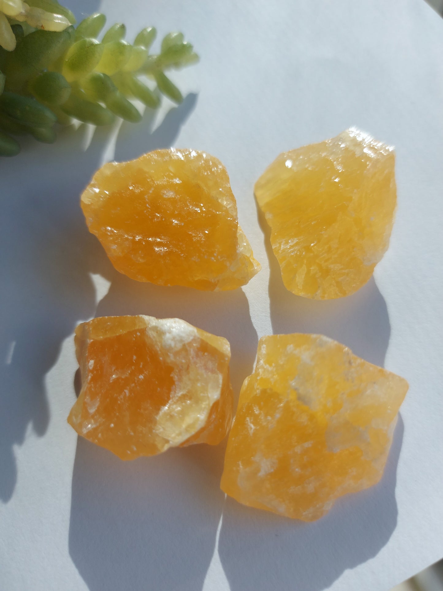 yellow calcite crystal