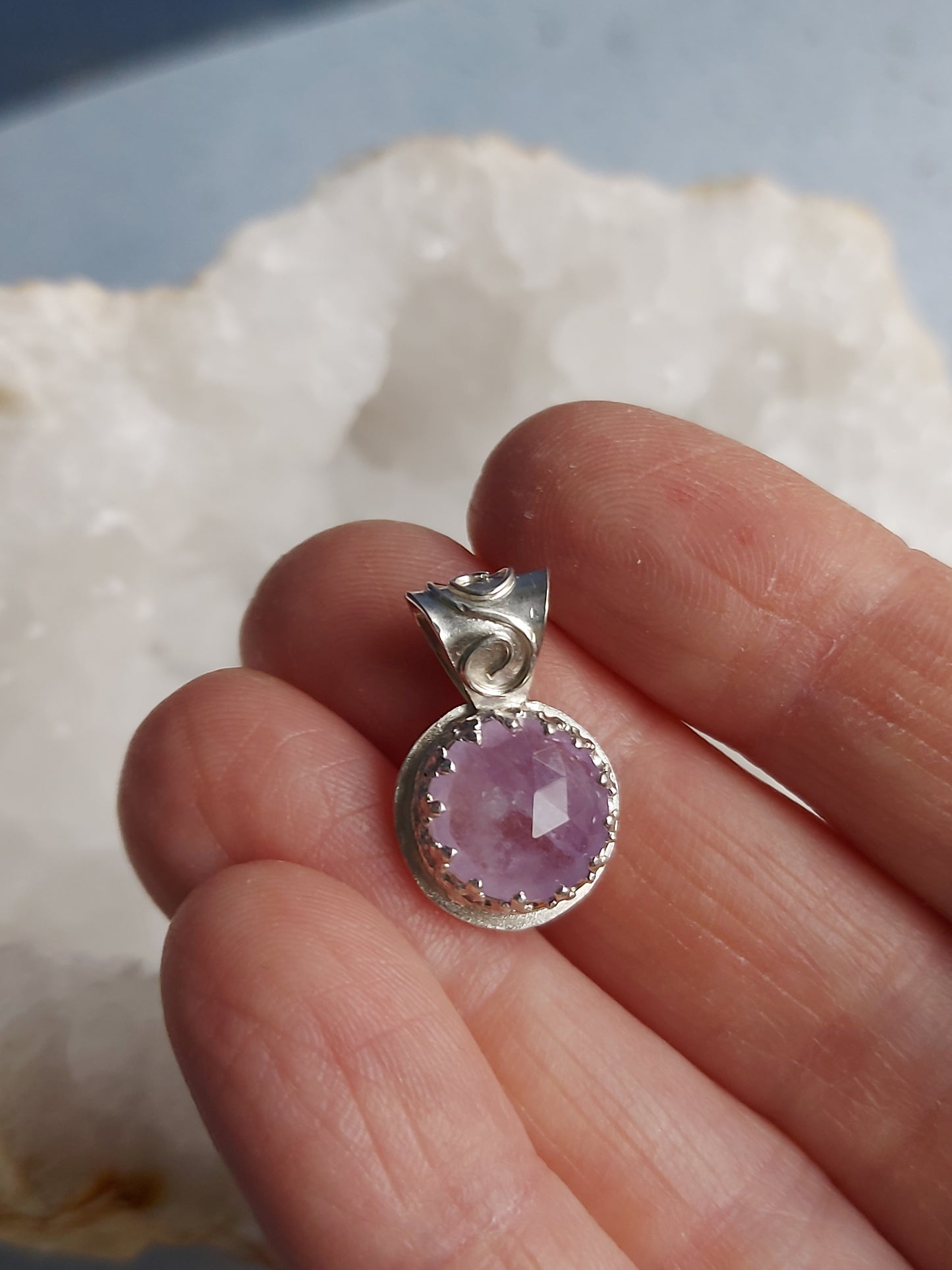 fluorite mini gemstone pendant