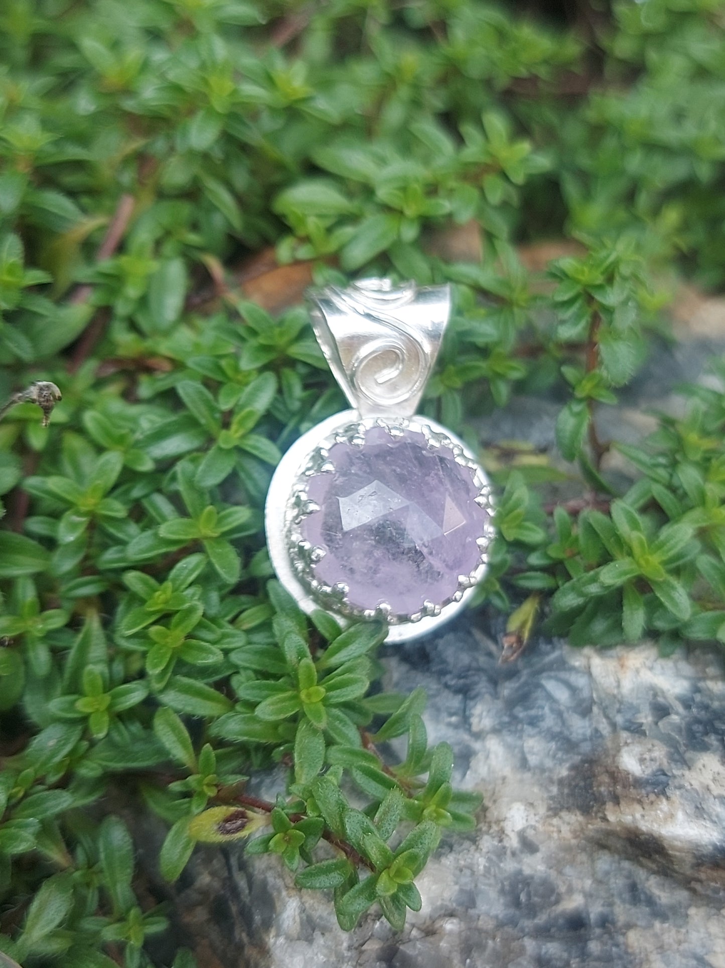 fluorite mini gemstone pendant