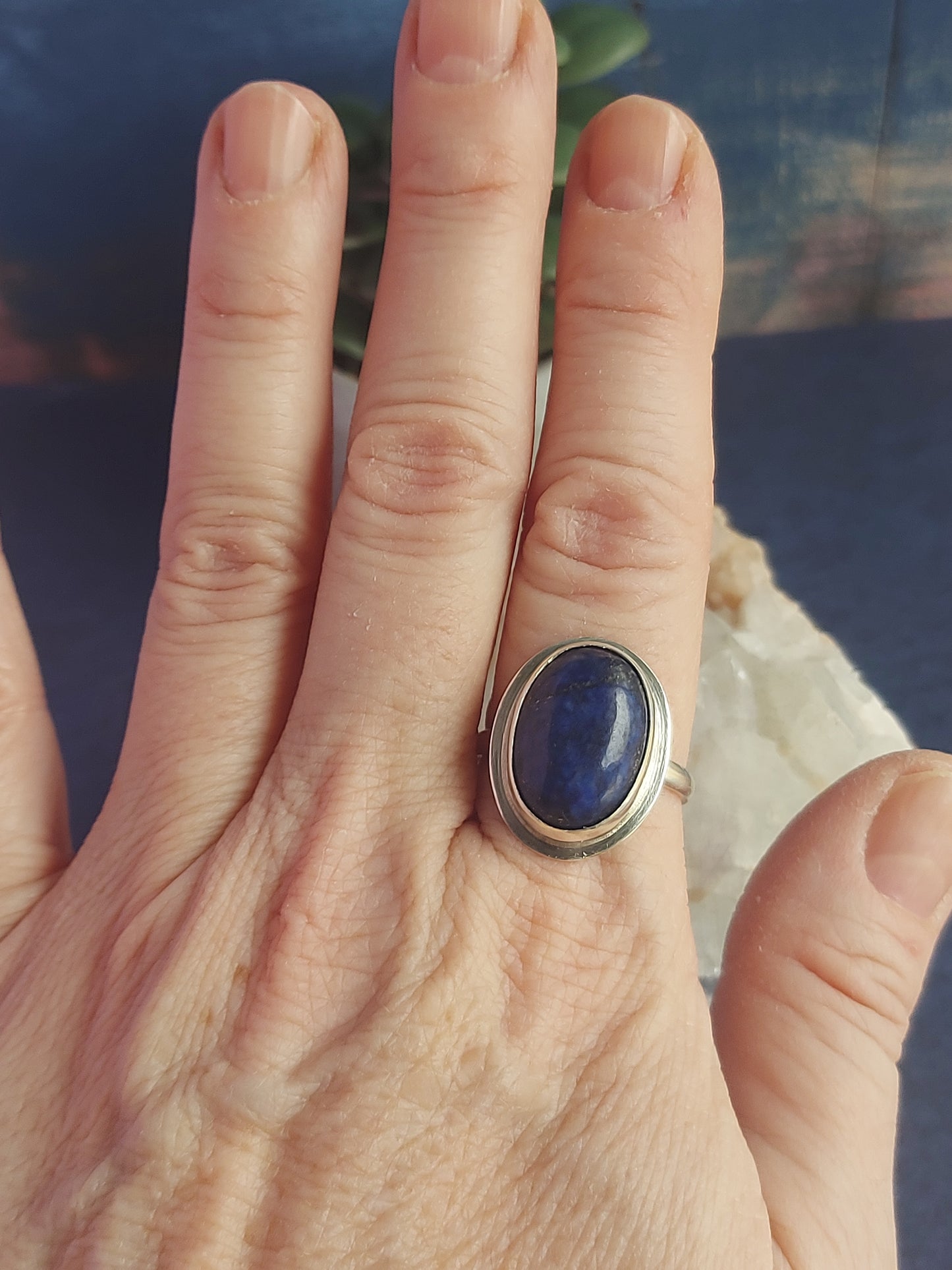 lapis lazuli oval ring