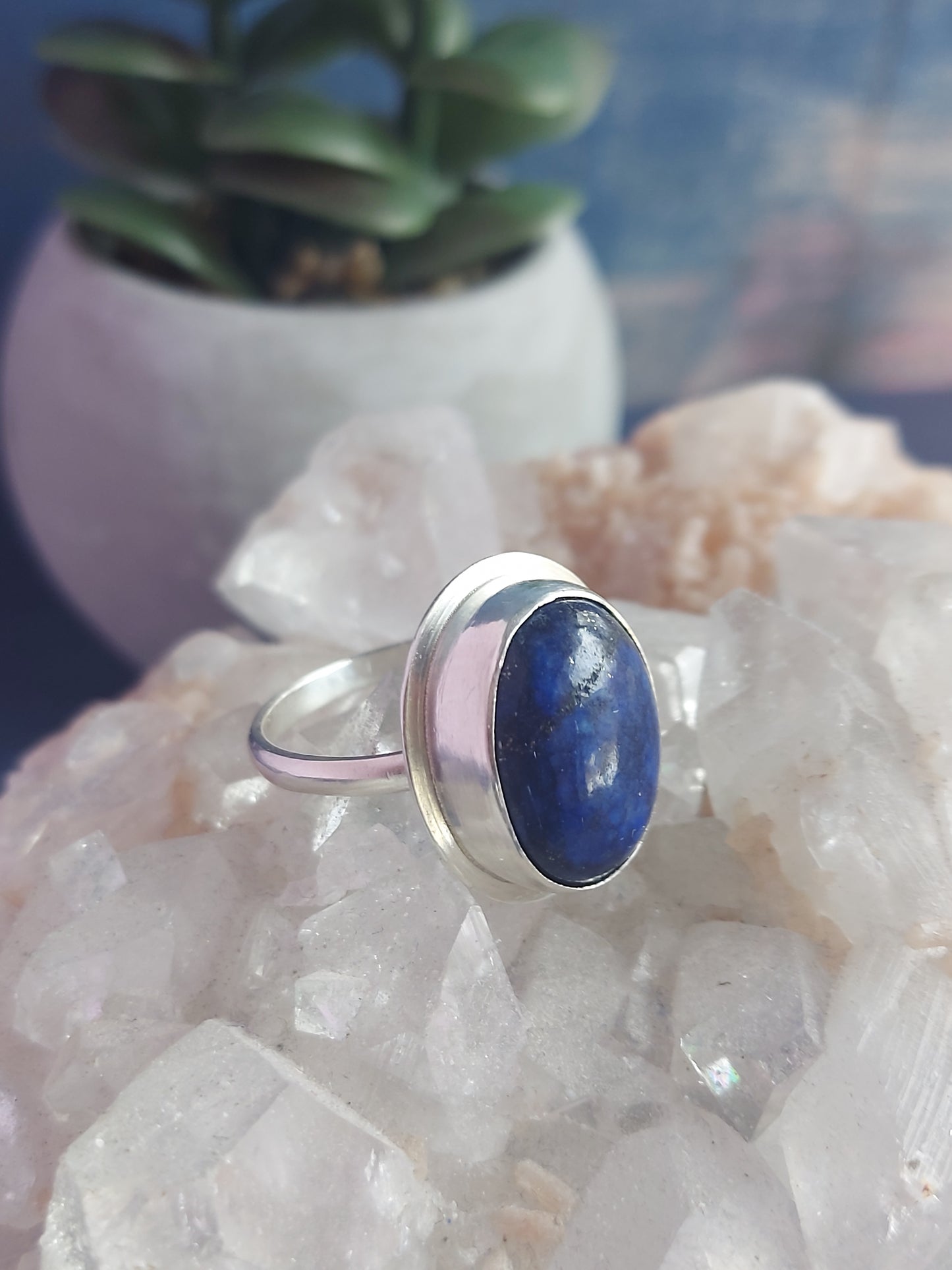 lapis lazuli oval ring
