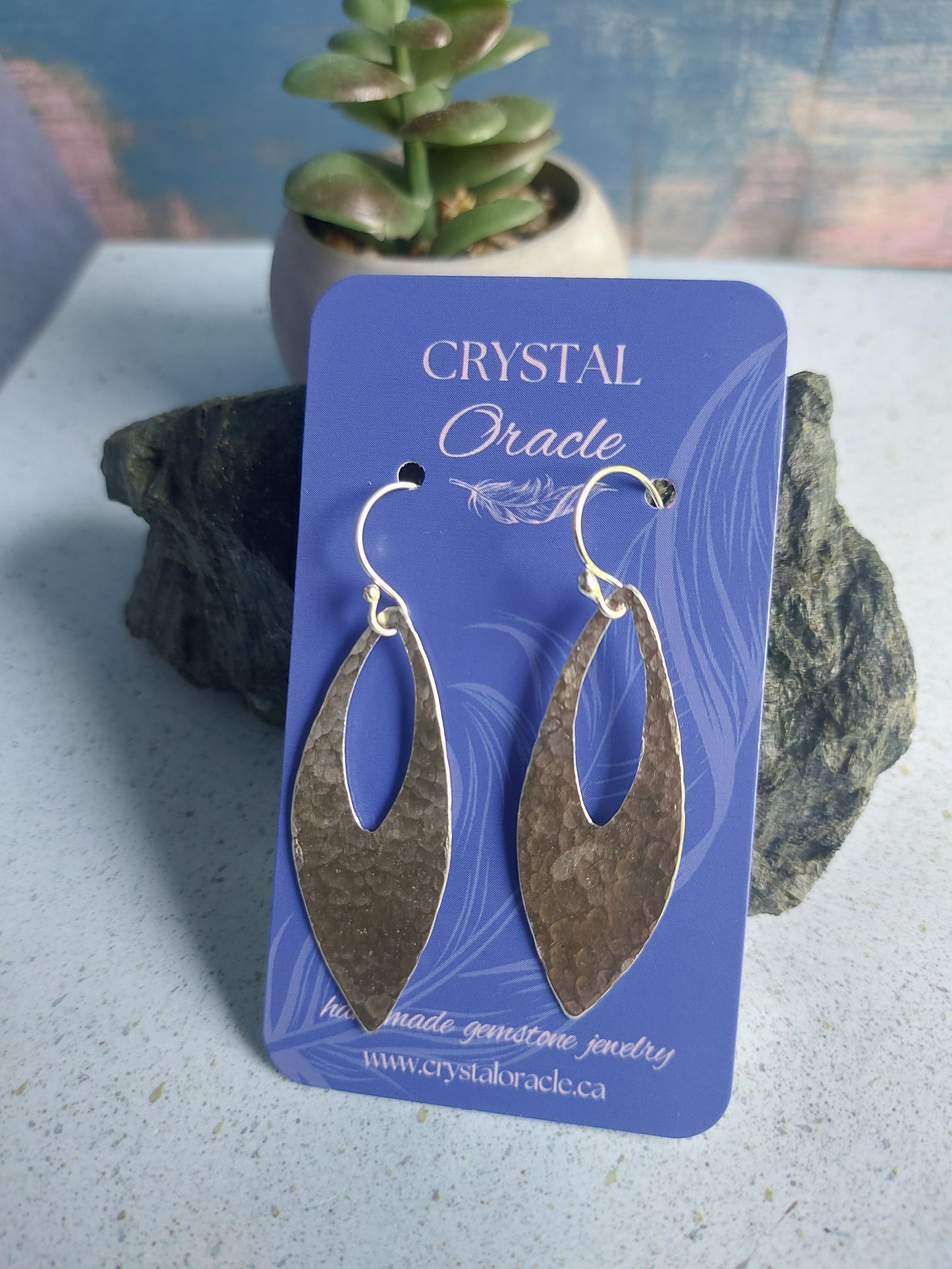 Willow leaf earrings large