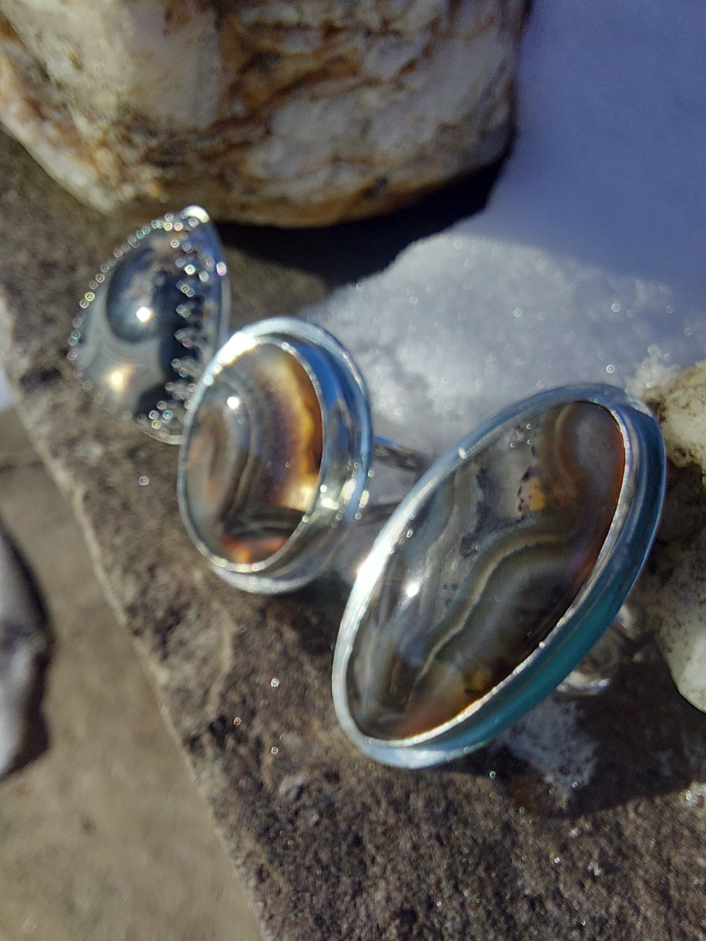 agate oval ring