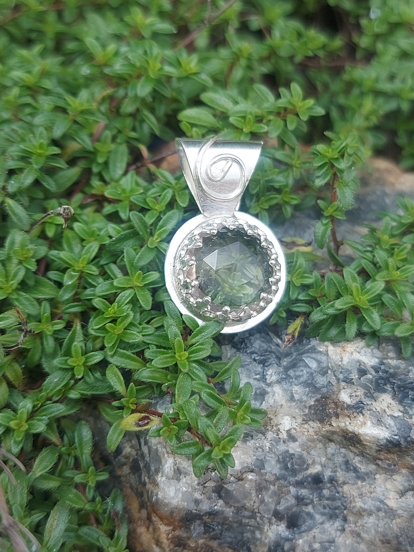 smokey quartz mini gemstone pendant