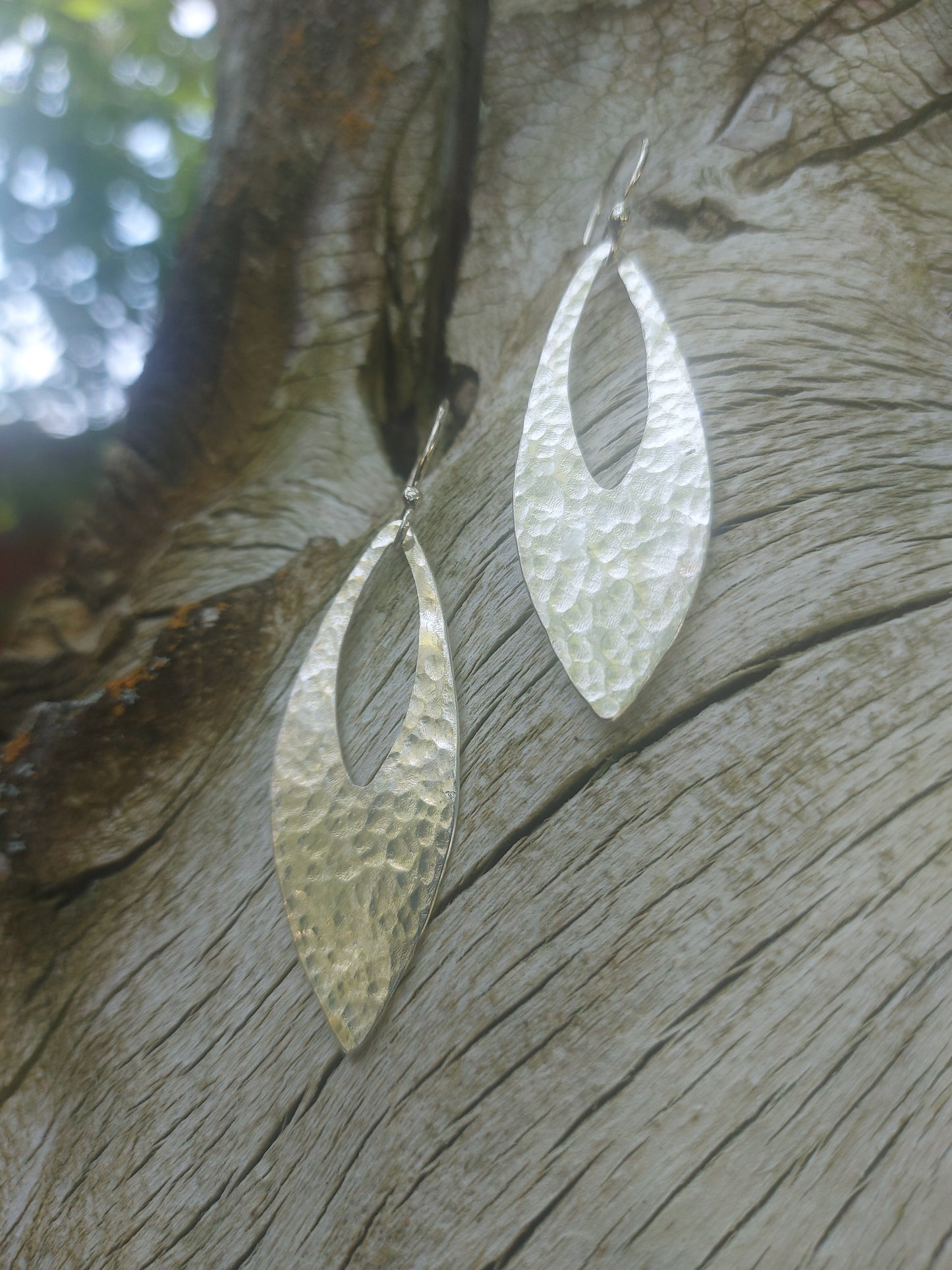 Willow leaf earrings large