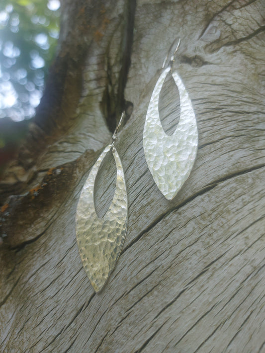 Willow leaf earrings large