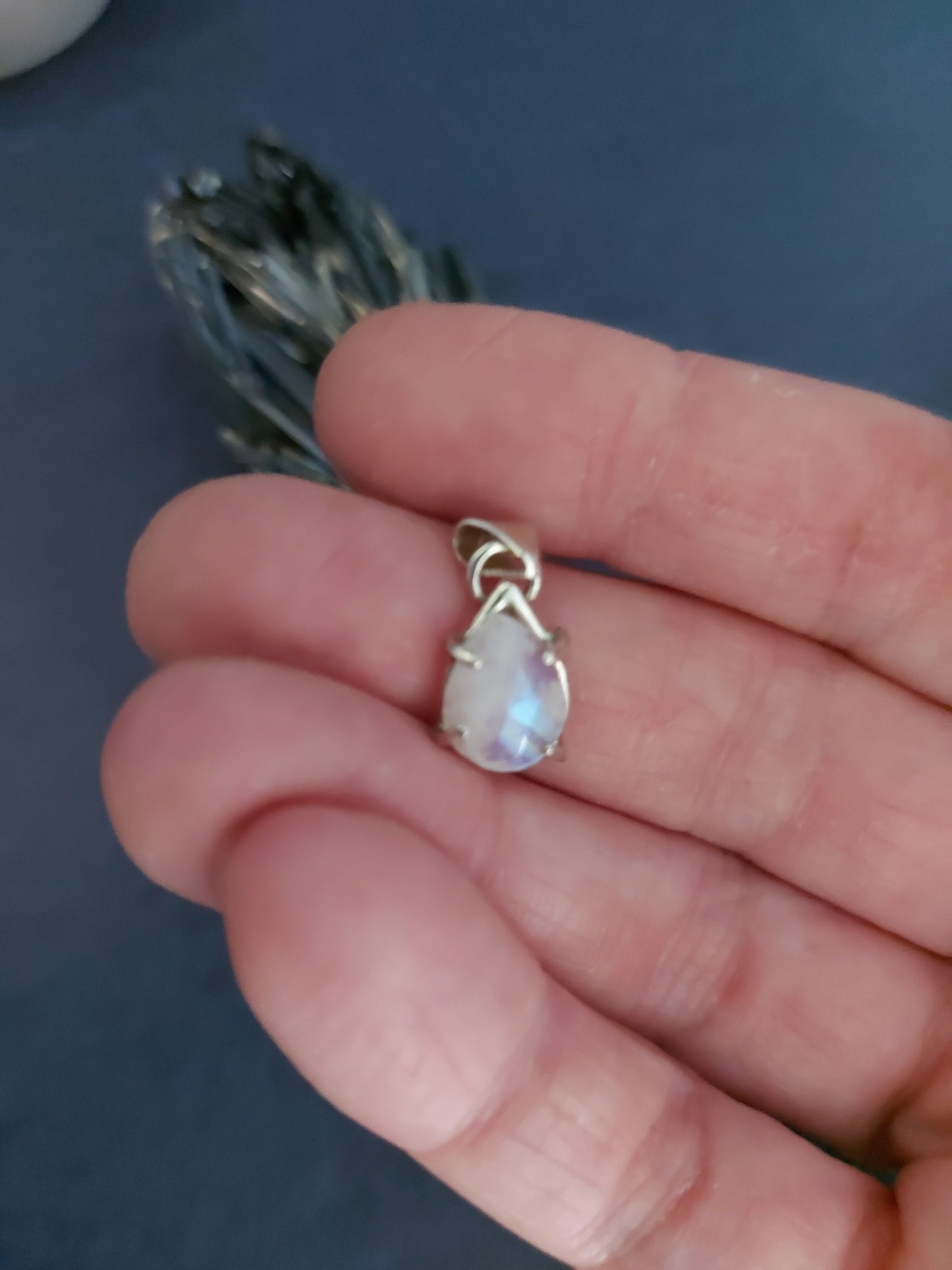 moonstone teardrop mini gem