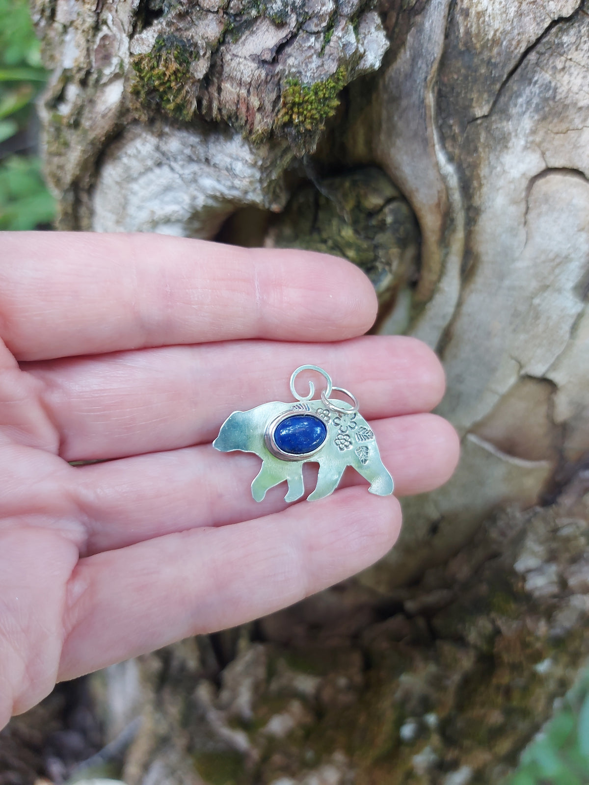 Bear spirit animal pendant