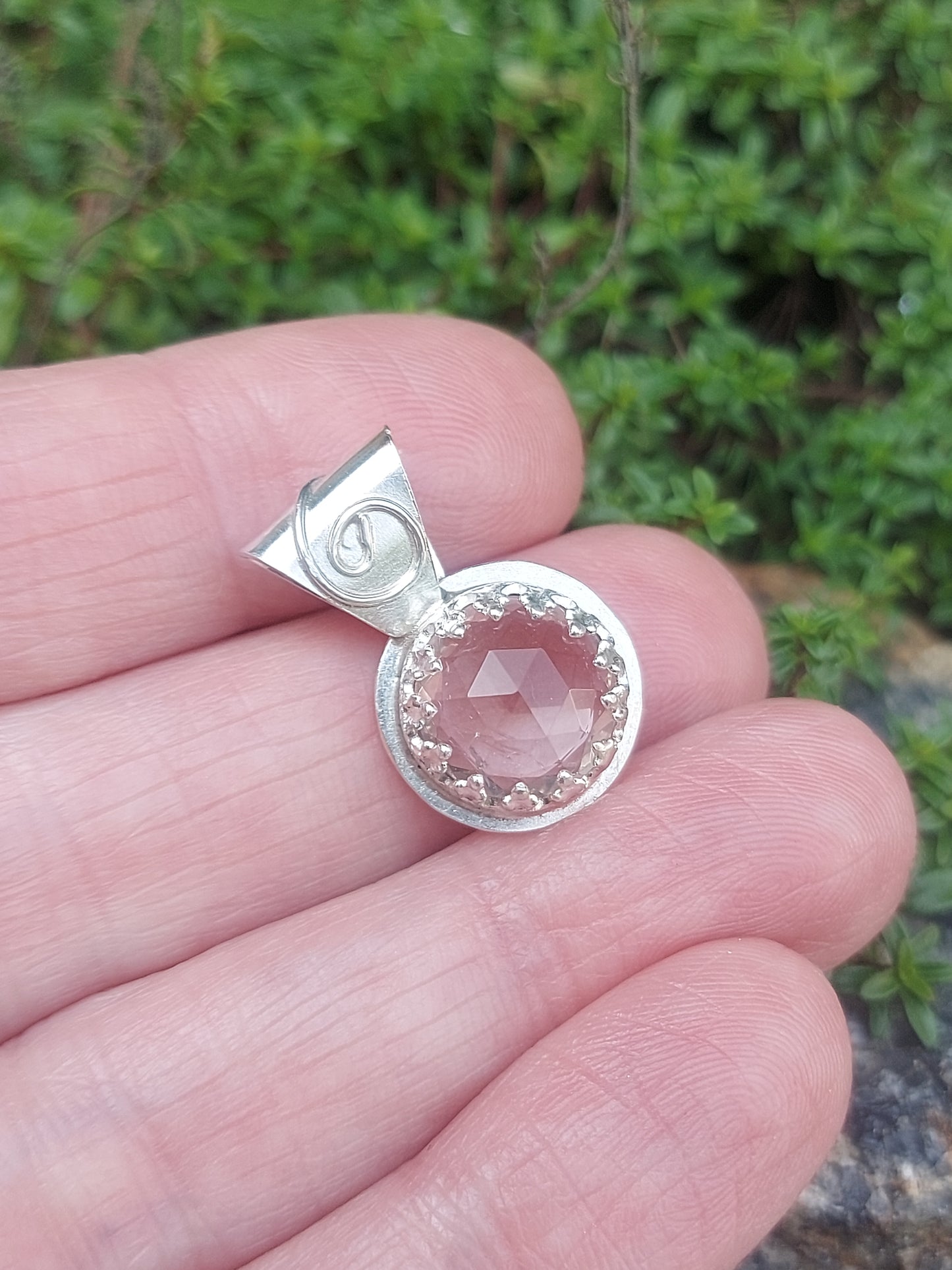 smokey quartz mini gemstone pendant