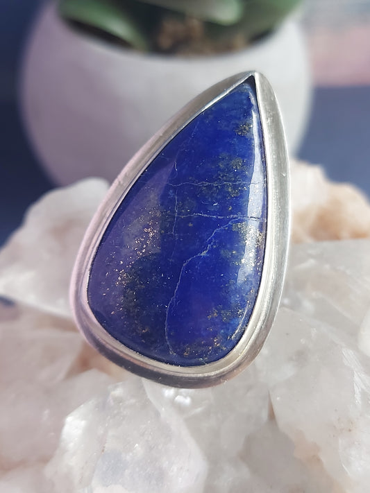 lapis lazuli sterling silver ring