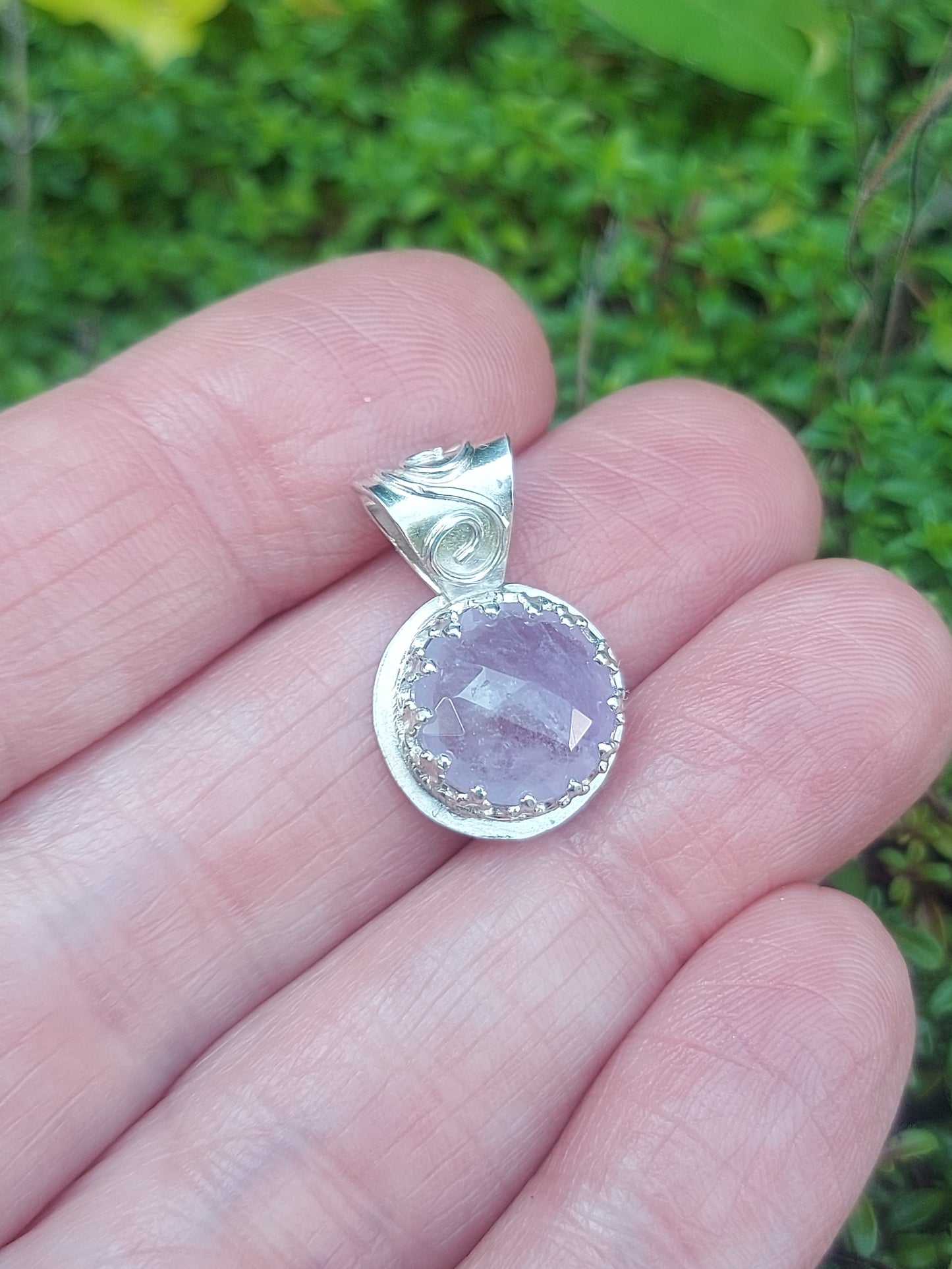 fluorite mini gemstone pendant