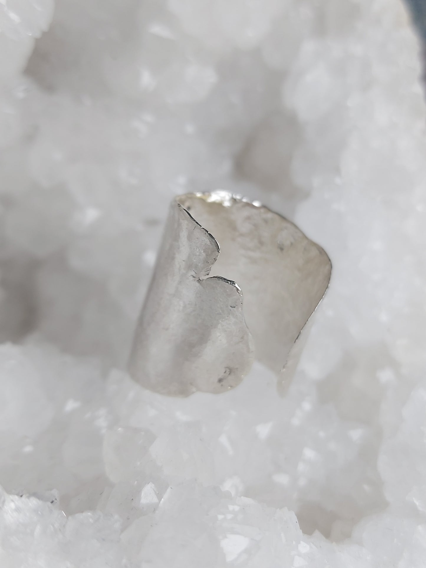 Silver band hand forged