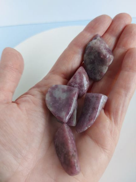 lepidolite tumbled healing crystal