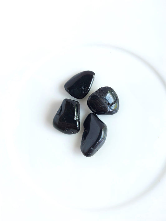 black tourmaline tumbled crystal