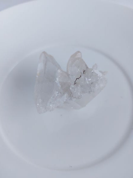 Clear quartz generator points cluster crystal