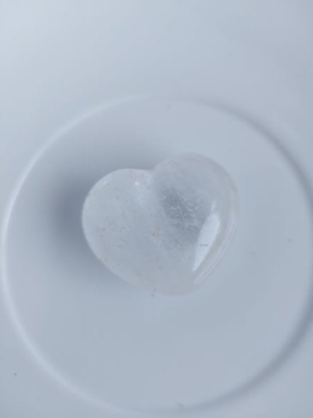 clear quartz crystal heart